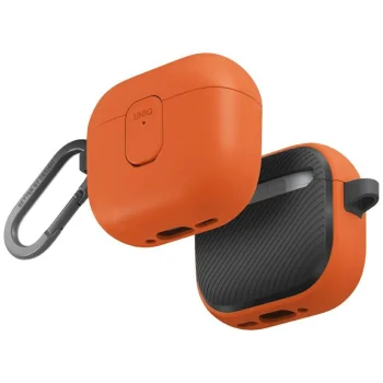 Uniq Clyde Lock dėklas ausinėms AirPods 4, oranžinis