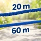 Išsitempianti sodo žarna su purkštuvu, 20-60m, mėlyna