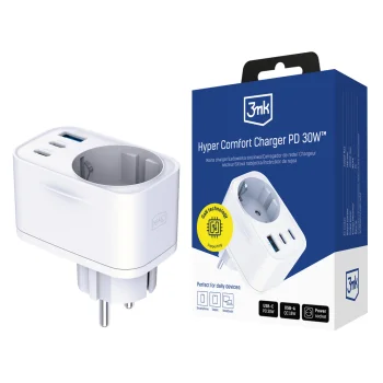 3mk Hyper Comfort Charger GaN PD 30W įkroviklis, baltas