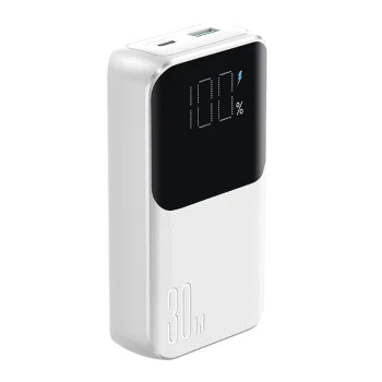 Joyroom JR-PBC06 mini išorinė baterija 10000mAh 30W su integruotais laidais, balta