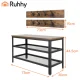 Ruhhy 00027037 batų lentyna su kabykla ir suoliuku, 73 cm, juoda/ruda
