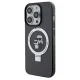 Karl Lagerfeld iPhone 14 Pro dėklas Ring Stand Karl & Choupette MagSafe, juodas