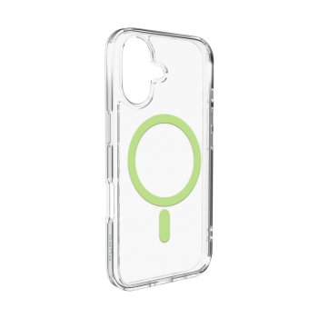 Puro Lite Mag dėklas, skirtas iPhone 17, su MagSafe, skaidrus su žaliu žiedu