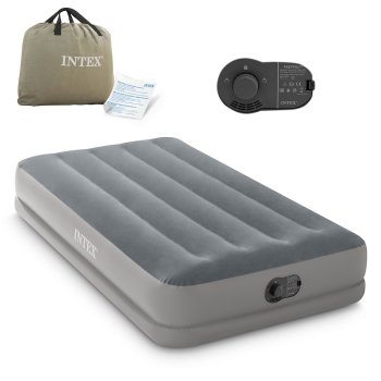 Single Air Mattress with Built-in Electric Pump INTEX 64112, 191x99x30 cm