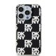 DKNY dėklas iPhone 15 Pro Max telefonui IML Checkered Mono Pattern, juodas