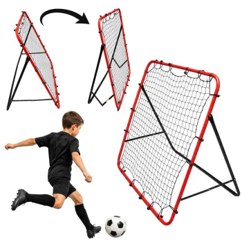 Futbolo treniruočių atmušėjas vaikams 125x125 cm, raudonas / juodas