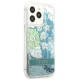 Guess Flower Liquid Glitter dėklas skirtas iPhone 13 Pro Max, Žalias