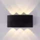 Lauko sieninis šviestuvas, dvikryptis LED, 6W, juodas