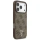 Guess dėklas iPhone 17 Pro telefonui 4G Strap Triangle Logo MagSafe, rudas