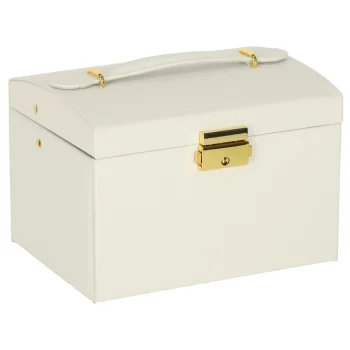 Large Jewelry Box Organizer with Drawers and Mirror, White