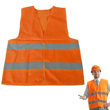 Reflective Safety Vest, Orange, XXXL