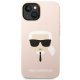 Karl Lagerfeld Silicone Karl\'s Head MagSafe dėklas iPhone 14 Plus / 15 Plus, rožinis