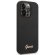 Guess Silicone Vintage Gold Logo dėklas iPhone 14 Pro Max, juodas