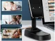 Teleskopinis telefono stovas su Bluetooth garsiakalbiu ir išorine baterija, juodas