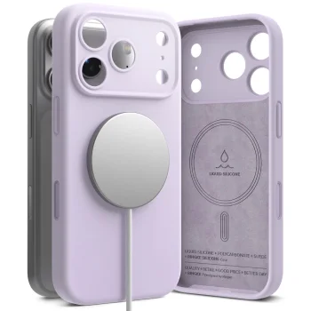 Ringke Silicone Magnetic MagSafe Case for iPhone 17 Pro Max, Purple