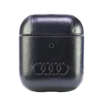 Audi Leather Big Logo Case for AirPods 1 / 2 Black