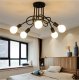 Modern 5-light chandelier, black