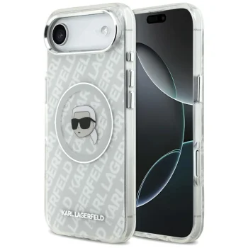 Karl Lagerfeld IML Karl Head Logo MagSafe Case for iPhone Air - Gray