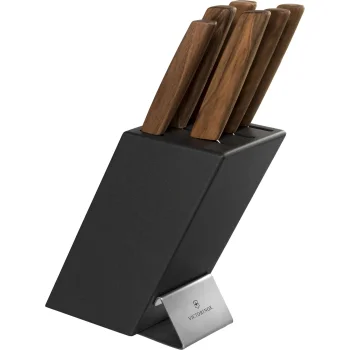 Virtuvinių peilių rinkinys su stovu Victorinox Swiss Modern, 6 dalių, antracito