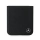 „Mercedes Leather Wood Imitation MagSafe“ dėklas „Samsung Galaxy Z Flip 6“, juodas