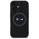 BMW M Silicone Printed Ring MagSafe dėklas, skirtas iPhone 16, juodas