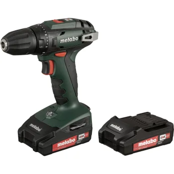 Akumuliatorinis gręžtuvas-suktuvas Metabo BS 18, 18V, 2x 2.0Ah, lagaminas