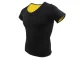 Women\'s Neoprene Fitness T-Shirt with Short Sleeves, Black, Size M