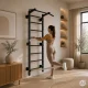 Gimnastikos sienelė su prisitraukimų skersiniu MOVEPRO 228 cm, juoda