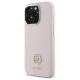 Dėklas iPhone 16 Pro Guess Silicone Logo Strass 4G, šviesiai rožinis