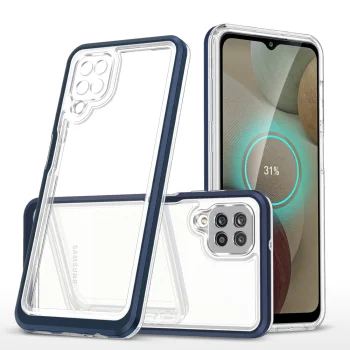 Dėklas Hybrid Armor Clear 3 in 1 telefonui Samsung Galaxy A22 4G, mėlynas