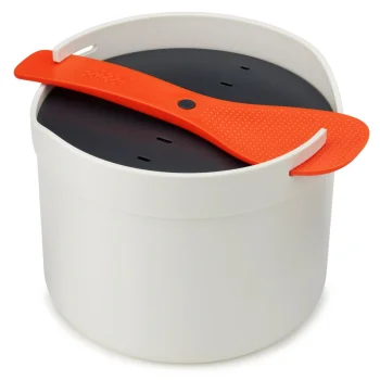 Mikrobangų ryžių virimo indas Joseph Joseph M-Cuisine 2 l, baltas / juodas
