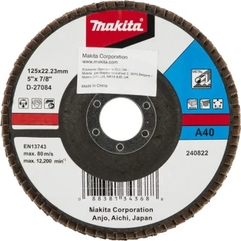 Makita lapelinis šlifavimo diskas 125 mm, A40 (D-27084)