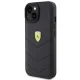 Ferrari dėklas iPhone 15 telefonui Quilted Metal Logo, juodas