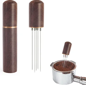 Coffee Distribution Needle Stirrer (WDT Tool) DA216, Brown