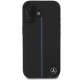 Mercedes dėklas iPhone 16 telefonui Blue Line Leather MagSafe, juodas
