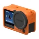 Silikoninis apsauginis dėklas Telesin, skirtas DJI Osmo Action 6, oranžinis