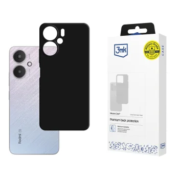 3mk Silicone Case for Xiaomi Redmi 13C 5G, Black