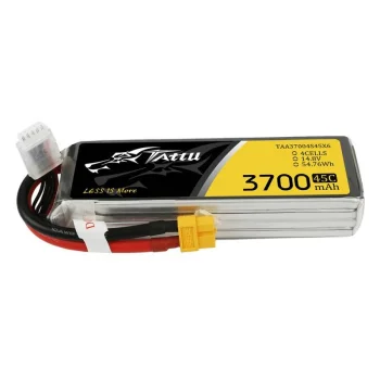 Tattu 3700mAh 14.8V 45C 4S1P LiPo akumuliatorius