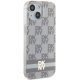 DKNY dėklas iPhone 15 Plus telefonui MagSafe, smėlio spalvos