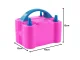 Electric Balloon Pump Compressor 600W Dual Nozzle Fast Inflator, pink-blue