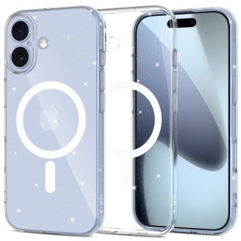 Tech-Protect FlexAir MagSafe Case for iPhone 17, Clear Glitter