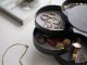 Rotating Jewelry Organizer Box, 4-Tier Round Swivel Storage Case, Black