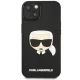 Karl Lagerfeld 3D Rubber Karl\'s Head dėklas, skirtas iPhone 14 Plus, juodas
