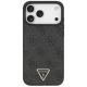 Dėklas Guess Leather 4G Triangle Strass MagSafe skirtas iPhone 17/18 Pro Max, juodas