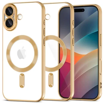 Tech-Protect MagFlex MagSafe Case for iPhone 17 Transparent Gold