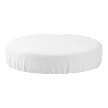 Baltas veliūrinis kosmetologinės kėdės užvalkalas 35-40 cm