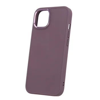 Satininis kietas dėklas Apple iPhone 16 (6.1"), bordo spalvos