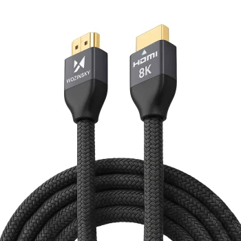 Wozinsky WHDMI-50 HDMI 2.1 laidas, 8K 60Hz, 48Gbps, 5m, sidabrinis