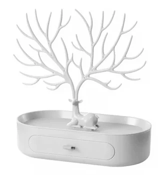 Jewelry stand in deer antler shape, light gray