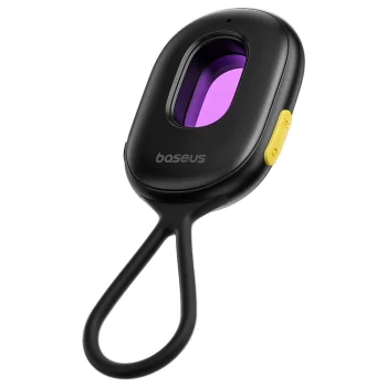 Baseus Heyo Series II Hidden Camera Detector with Alarm and Mini Flashlight + Baseus Simple USB-A - USB-C Cable - Black